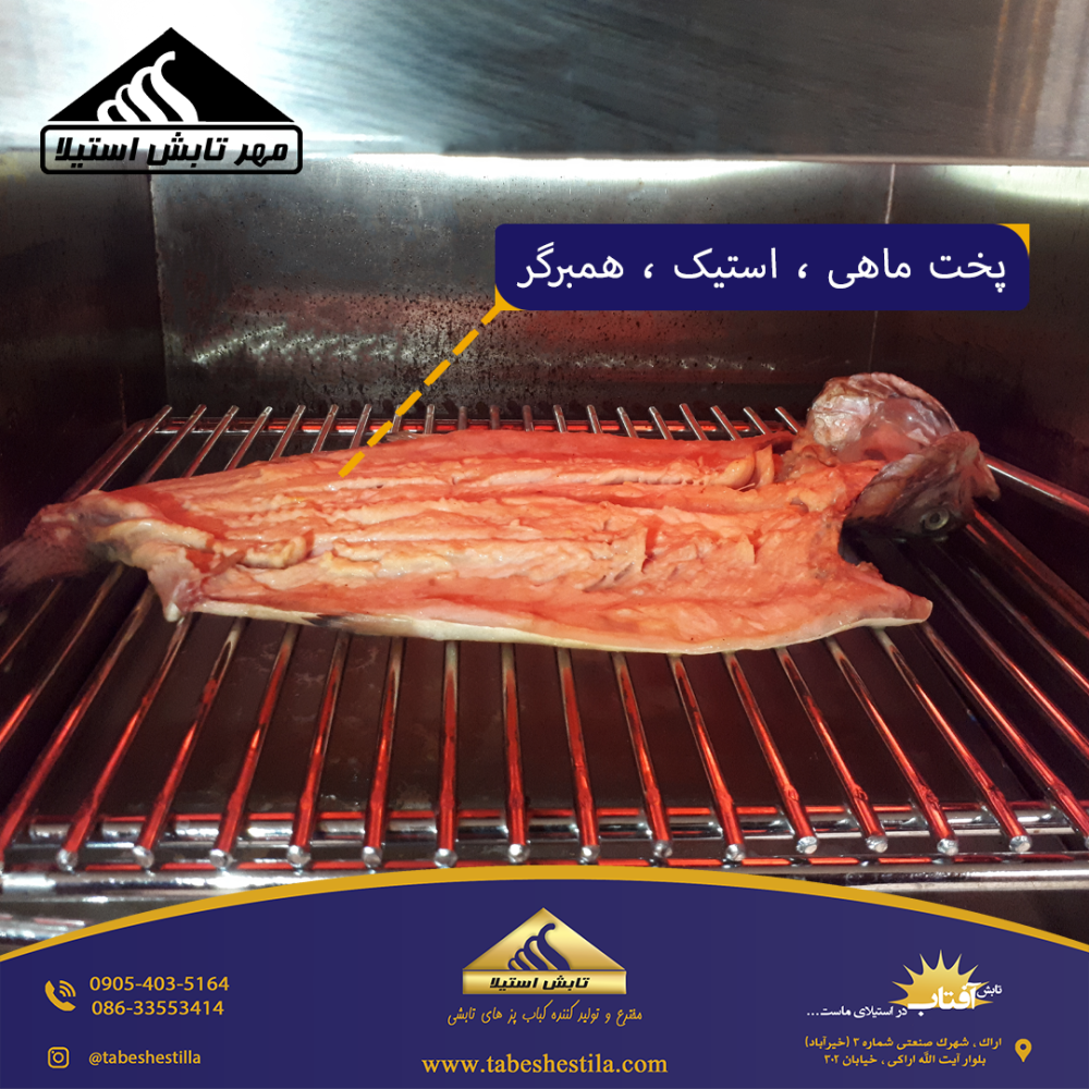 پخت ماهی کباب با دستگاه کباب پز تابشی